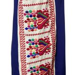 Judith March Embroidered Dress Sleeveless Casual Party Navy Blue L Boho Beach Photo 2