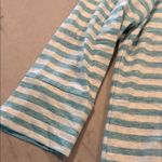J. McLaughlin Blue and White Striped Linen Blend Button Down size XL Photo 3