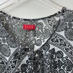 Elle Damask Floral Black and White Blouse XS Photo 2