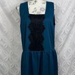 Camilla Tree Boutique Teal Blue Black Lace Sleeveless Dress Size L Photo 0