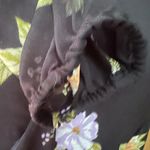 Urban Outfitters Sheer Sleeve Black Floral Dress size XS Photo 5