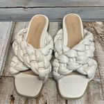 Vionic Kalina White Braided Sandal Square Toe Slide Arch Support Boho Y2K 7.5M Photo 3