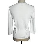 Cable & Gauge White Ring Cutout Stretch Knit Top M | Y2K Minimalist Clean Girl Photo 2