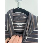 Madewell Women's Striped Turtle Neck Tee Shirt Sz L Gray Size L Photo 1