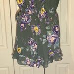 Blue Rain  Green Floral Romper Tie Belt Vneck XL Photo 12