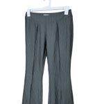 ThatsSoFetch That's So Fetch Women's Gray Pinstripe‎ Flare Pants Tailored Trouser Photo 1