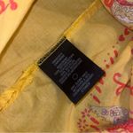Robert Graham yellow top, red embroidered flowers and puff sleeves, size Small Photo 5