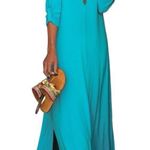 Soft Surroundings HAMSA Hooded CAFTAN Dress Photo 1