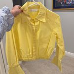 Simkhai Blythe Poplin Bubble Top in Lemoncello Yellow Photo 2