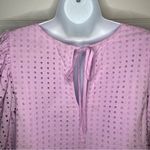 A New Day  Lavendar Purple Puff Sleeve Boxy Eyelet Blouse Light Pink Purple S Photo 6