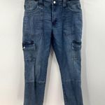 Kancan Aaliyah High Rise Slim Straight Leg Cargo Jeans Size 30 Blue Photo 1