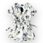 Very J Pineapple Season Romper with Side Detail, White Size M New w/Tag Photo 2