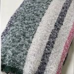 Cozy Plaid Knit Large Scarf by Hourglass Pink Photo 1