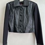 Arlen Ness bike wear cropped leather jacket size large Black Photo 0