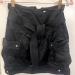 Karen Millen satin black utility skirt with tie belt Photo 0