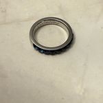 🍁Broadway Silver and Blue Crystal Ring Photo 5