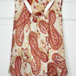 ambiance apparel Halter Paisley Tank * Medium‎ Red Photo 0