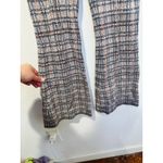 ROSETTA GETTY Poppy Plaid Pull On Flared Hemline Cropped Plaid Pants size Small Gray Photo 5