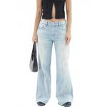PacSun Lena Low Rise Super Baggy Jeans Light Indigo Stained NWT Size 25 Photo 4