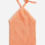 J.Crew  Halter Sweater Tank Top Cashmere Blend Ribbed Orange XL NWT Photo 1