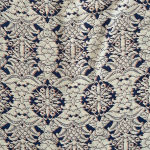 CAbi Women's Cream Blue Damask Flutter Short Sleeve Blouse Small #3074 Photo 11