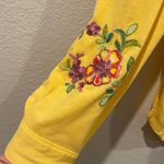 Anthropologie FIG AND FLOWER Yellow Embroidered Floral Long Sleeve Shirt Photo 2
