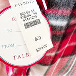 Talbots  Pure Cashmere Red Plaid Rectangle Scarf Oversized Warmth Gift Giving New Photo 2