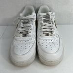 Nike  Size 9.5 Air Force 1 '07 NN Next Nature DV3808-101 Bronzine White Leather Photo 4