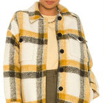 ALLSAINTS  Fenix Check Jacket in Ecru White & Mustard size 10 Photo 0