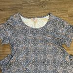 Philosophy Women's Size 2X Blue Floral Short Sleeve Tunic Top Photo 5