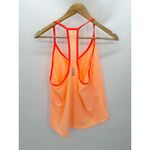 Under Armour Neon Orange Fitted Heat Gear Raerback Tank Top Shirt Womens Large Photo 1