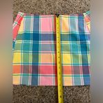 Urban Outfitters madras rainbow pastel plaid zip stretch mini skirt y2k large Photo 6
