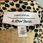& Other Stories & Other Stories Skirt Linen Blend Tie Waist Front Slit Sz 8 Women Leopard Print Photo 5