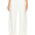 Citizens of Humanity NWT  Ayla in Serene White Baggy Cuffed Crop Jeans 32 Photo 0