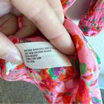 Gap  Women’s Pink Floral Rose Print Shirtdress Photo 3