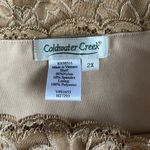 Coldwater Creek  Gold Lace Square Neck  Cami Size 2X Photo 2