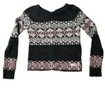 Odd Molly Fair Isle Sweater Knit Pullover Pink White Black Size 0 Photo 0