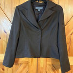 Josephine Chaus  Womens Lined Three Snap Blazer Brown Size 6 (5356) Photo 0