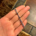 Silver and Amethyst Dainty Tennis Bracelet Size undefined Photo 1