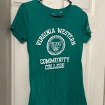 Collegiate Outfitters Virginia Western Community College Green/White Short Sleeve T Shirt Women Small Photo 0