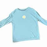 SheIn  - Long Sleeve Daisy Print Top - Women - Size Small - Blue - Casual Cute Photo 0