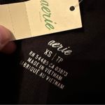 Aerie  Terry Cloth Muted Black‎ Long Sleeve Cinch Pullover Sweater Sz XS NEW Photo 6