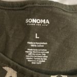 Sonoma  Large Woman’s Star‎ Olive Green Tank Top Sleeveless Pocket Photo 3