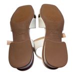 Clarks  size 7 M Serina35 Cross Cream Leather stacked Heeled Sandals open toe nwt Photo 5