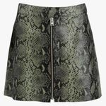 ALLSAINTS ππ Lena Oba Leather Skirt ~ Snake Green Photo 5