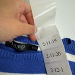 Ralph Lauren Lauren Black Label Sweater Womens X Large Blue White Striped Anchor Photo 2