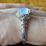 Natural Ethiopian Opal Sterling Silver Ring Size 10 Photo 2