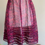 NWT Sheer Shirt Dress in Red Floral Size L Size L Photo 3