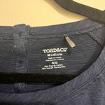 Toad & Co Shirt Long Sleeve Tee Heathered Navy Blue Organic Cotton Medium Photo 3