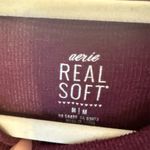 Aerie Real Soft Maroon Long Sleeve Tee Photo 4